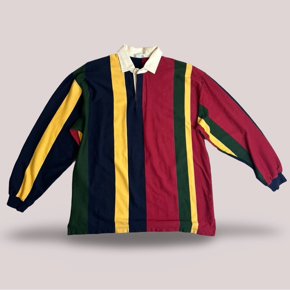 Vintage 90s Marks and Spencer Rugby Jersey Polo - UK Size 3 / Men’s Med - Picture 1 of 8